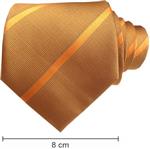 Plain Satin Striped Ties - Copper